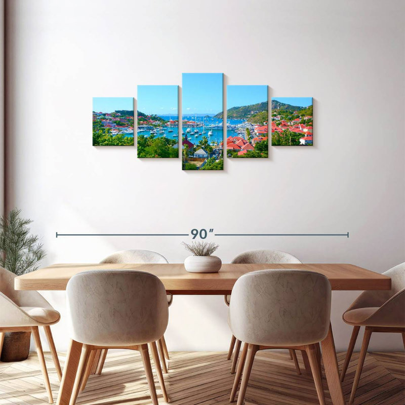 Gustavia à Saint Barthélémy, H 30 po x l 68 po