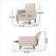 Fauteuil inclinable ajustable FlowLuxe à assise simple pour le salon et la chambre à coucher, tissu rembourré de conception Mid-Century moderne-262658499