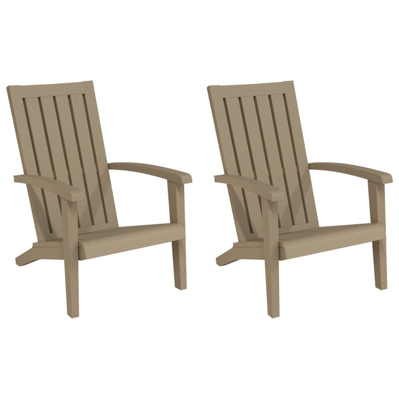 Akuji Outdoor Adirondack Chair, Light Brown