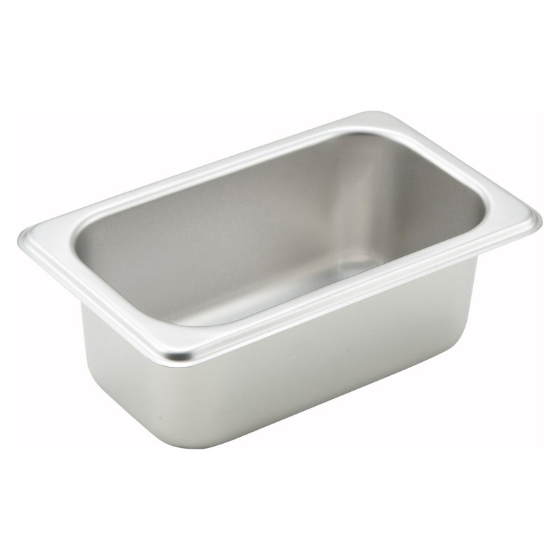 Winco NinthSize Rectangle Stainless Steel Food Storage Container