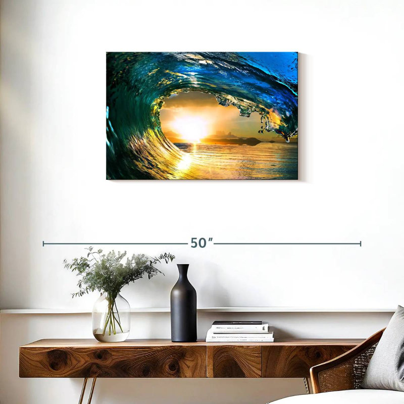 Gillard Sunset Ocean Wave, H 20 po x l 30 po