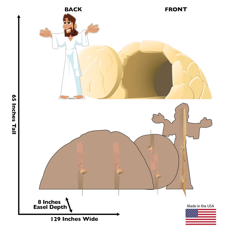 65'' Easter Jesus Risen Cardboard Standup Decor