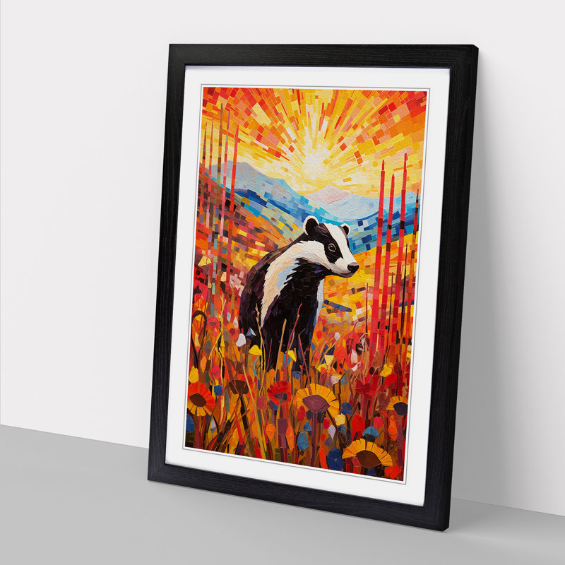 Single Picture Frame Print on Wood, Black Framed, 64cm H x 46cm W
