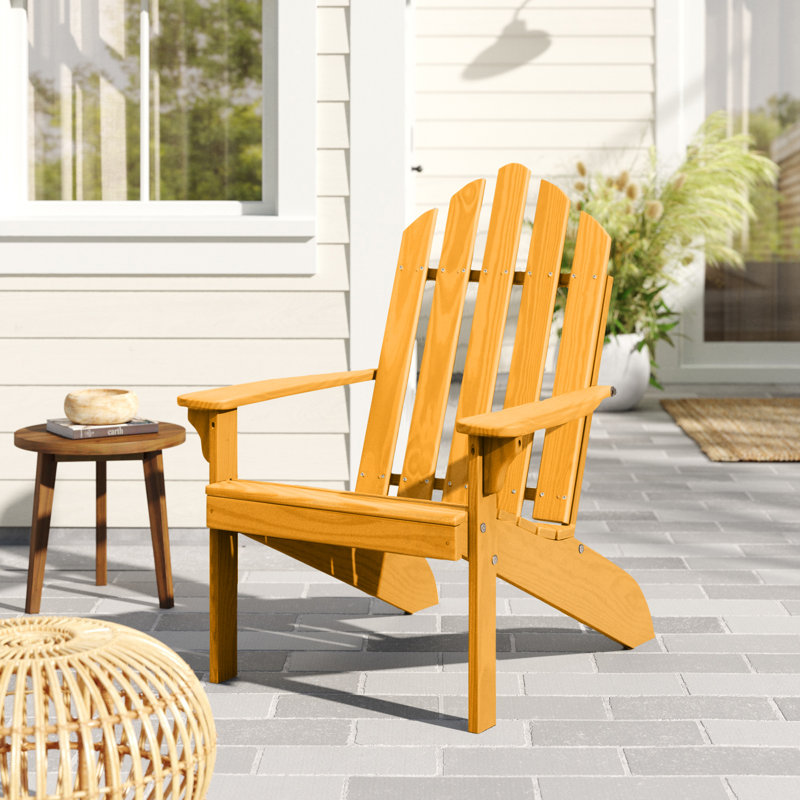Chaise Adirondack en bois Urich, Teinture naturelle