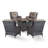 Bonia Outdoor 5-Pieces PE Wicker Patio Chair Set with Fire pit and Cushions-1616125721-1616125720