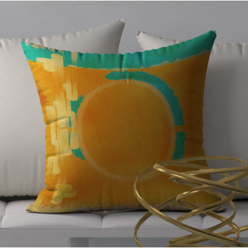 Abstract Throw Pillow, 20" H x 20" W