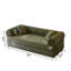 Canapé à compression de 78,8 po, canapé-lit convertible au sol avec accoudoirs avec dossier coussiné, canapé-lit futon confortable, causeuse modulaire désossée, tissu en velours côtelé, pour le salon, la chambre à coucher-133264912-133264917