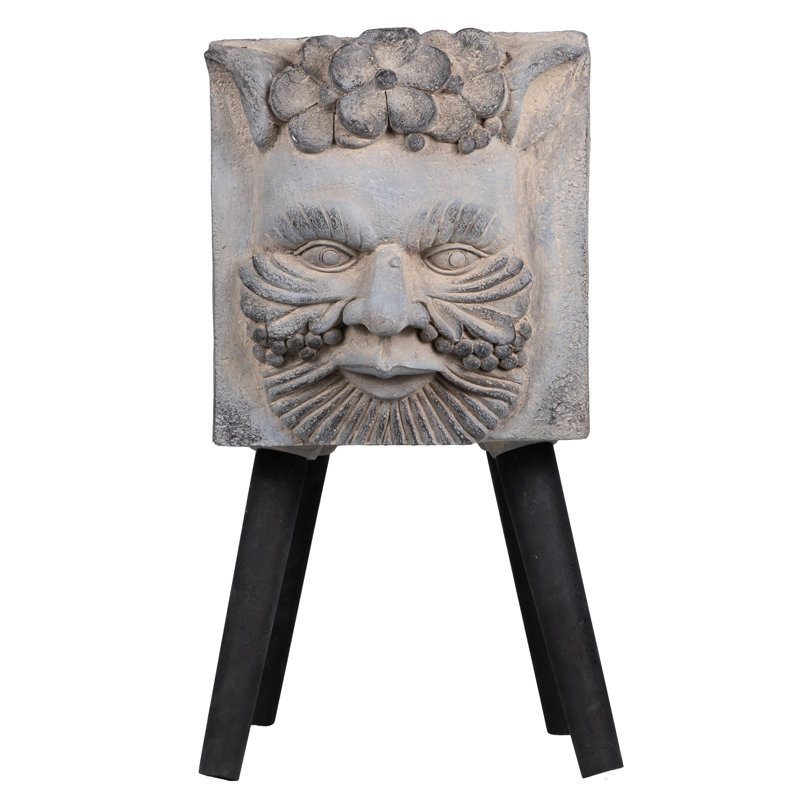 Greek Statue Planter With Legs - 17.6Lb Package 11.4" X 13" Gray Magnesium Oxide For Patio & Home All Areas