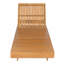 Ensemble de chaises longues en bois d'acacia massif avec coussin de détente (gris foncé) - version crème assortie disponible