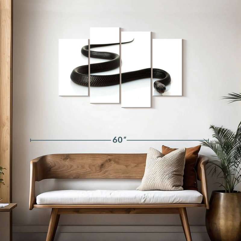 Eastern Indigo Snake, 27" H x 43" W