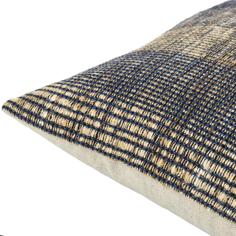 Marzano Accent Pillow, Black/Gray/Brown, Duck Down, Square 22"