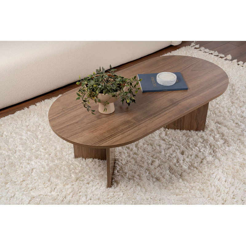 Modern Walnut Coffee Table, 120 x 40 x 60 cm, 100% Melamine Coated Particle Board, Thickness: 0 cm, Solid Color Design For Living Room & Lounge, Durable & Elegant