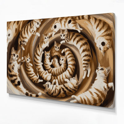 Art mural sur toile beige chats