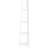 4-tier corner display shelf bookshelf, with fixed shelf and white metal frame, suitable for office or bedroom