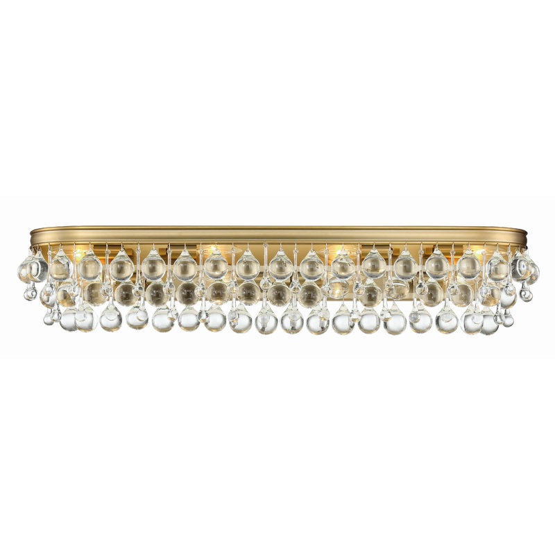 Masel 8-Light Dimmable Vibrant Gold Vanity Light