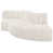 Tissu crème bouclé