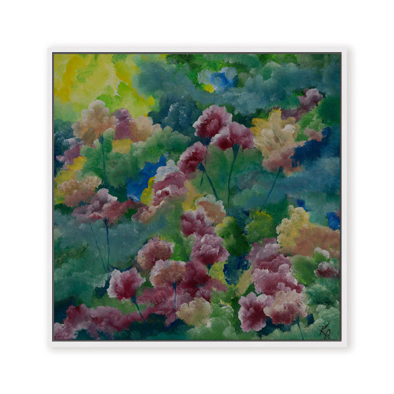 Nature Inspired "Petals of Spring" Canvas Wall Art By , 20" H x 20" W, Framed Canvas, Beige
