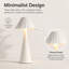 Ensemble de 2 lampes de table DEL blanches rechargeables et tactiles, avec corps en métal intégré, abat-jour plissé en métal, intensité variable, batterie 3000 mAh, sans fil et portable, idéales pour la chambre, le bureau et l'extérieur.