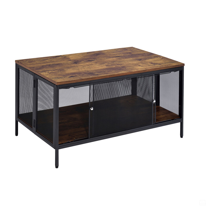 Table basse avec 4 portes coulissantes