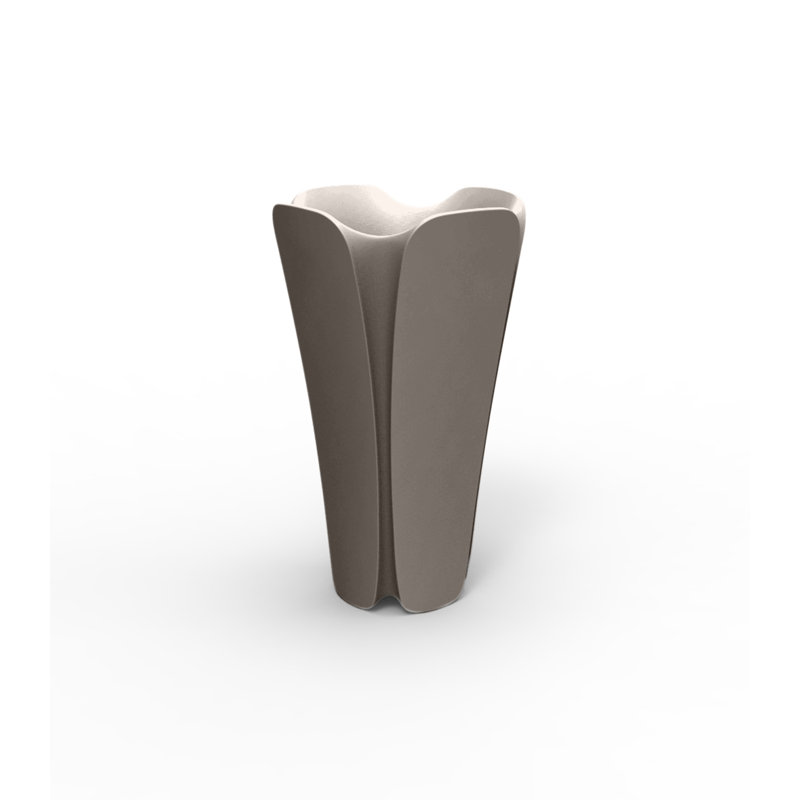 Pezzettina Resin Pot Planter, Taupe, 33.5" H x 19.75" W x 19.75" D