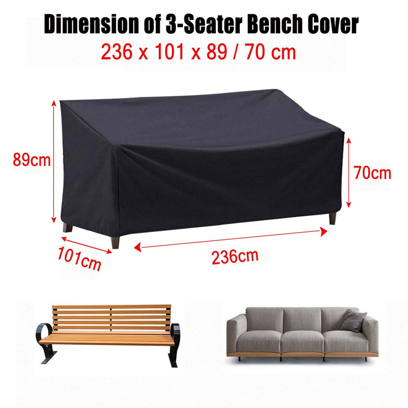 Ceceilia Outdoor Patio Bench Cover