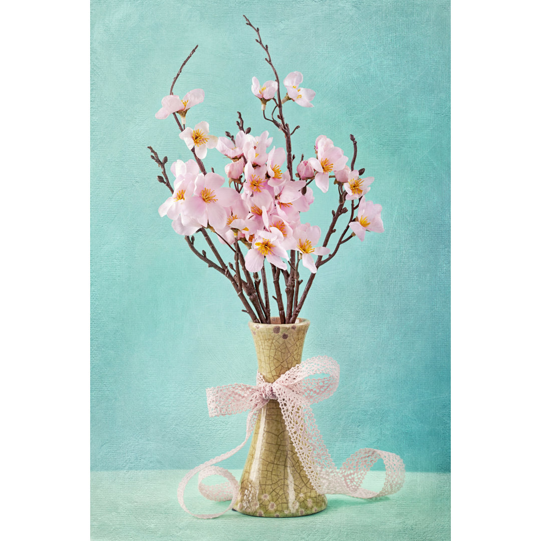 Spring Cheery Blossoms - Leinwanddrucke auf Wrapped Canvas