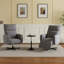 Fauteuil inclinable électrique pivotant, inclinable électrique avec charge USB et de type C, fauteuil d'appoint rembourré en velours pivotant à 360 °, pour le bureau à domicile et le salon, facile à assembler-1108931119