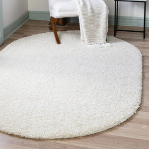 Roshane Snow White Area Rug 2ft 2in x 3ft 
