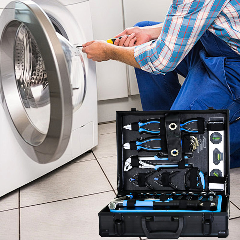 247 Entretien général avec boîte à outils, déchirure, indispensable pour les travaux d'électricité et les réparations à domicile, outil de réparation de base, outils en acier, diverses tâches pratiques