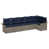 Structure grise / coussin bleu marine est en rupture de stock