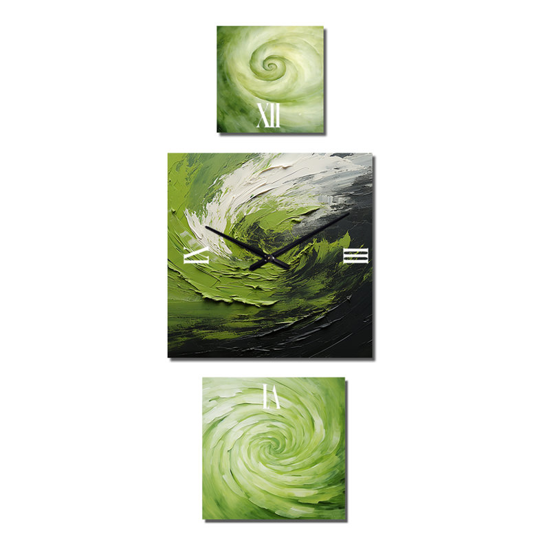 Horloge murale verte