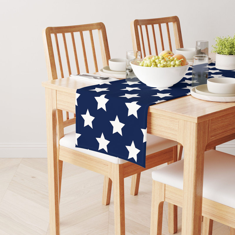 Epling Freedom Stars Milliken Signature Table Runner, 72" L x 12" W, Navy