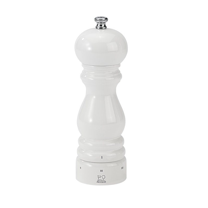 Brand PARIS U´Select Wood Pepper Mill, White, 18cm H