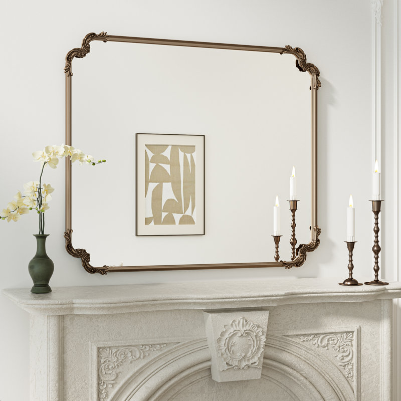 Miroir mural Genan, Or antique, 42 po x 36 po