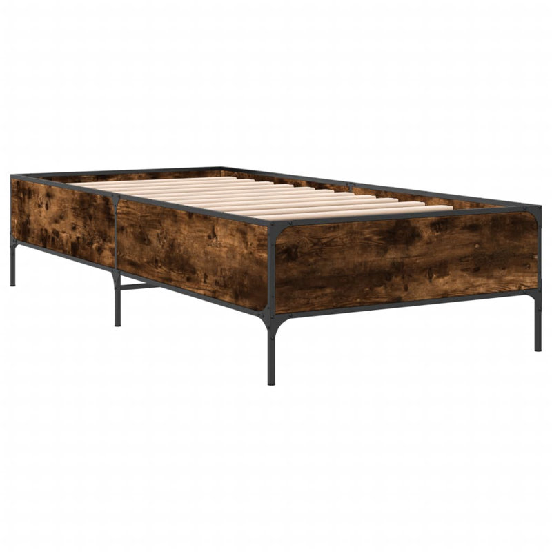 Aatikah Bed, Smoked Oak, 100 x 200 cm