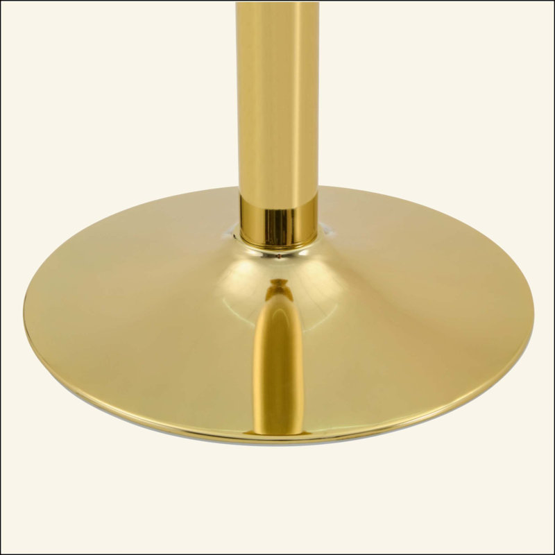  Table basse ronde en verre trempé de 27,5 po, table d'appoint large à base métallique stable avec rebords arrondis et coffre-fort, table de loisir polyvalente et luxueuse pour petit salon