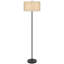Lampe poteau en métal noir 100 watts avec abat-jour kraft Bournazel-105760828