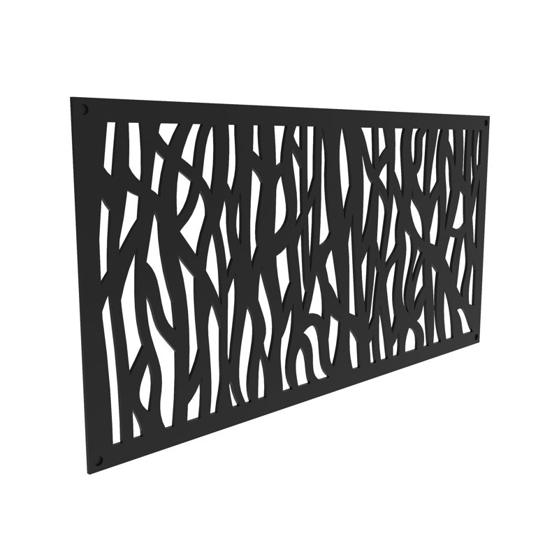 Paravent décoratif 2 pi x 4 pi, Noir