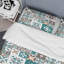 Multicolore carré patchwork - ensemble de housse de couette abstrait - microfibre de polyester-2057395872