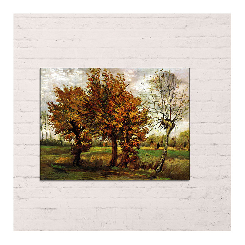 Vincent Van Gogh - Single Picture Frame Print on Wood, 90cm H x 120cm W x 1.8cm D