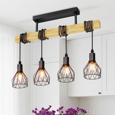 4 - Light Matte Black Lantern Pendant
