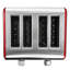 Grille-pain à 4 tranches en acier inoxydable MegaChef-55280179