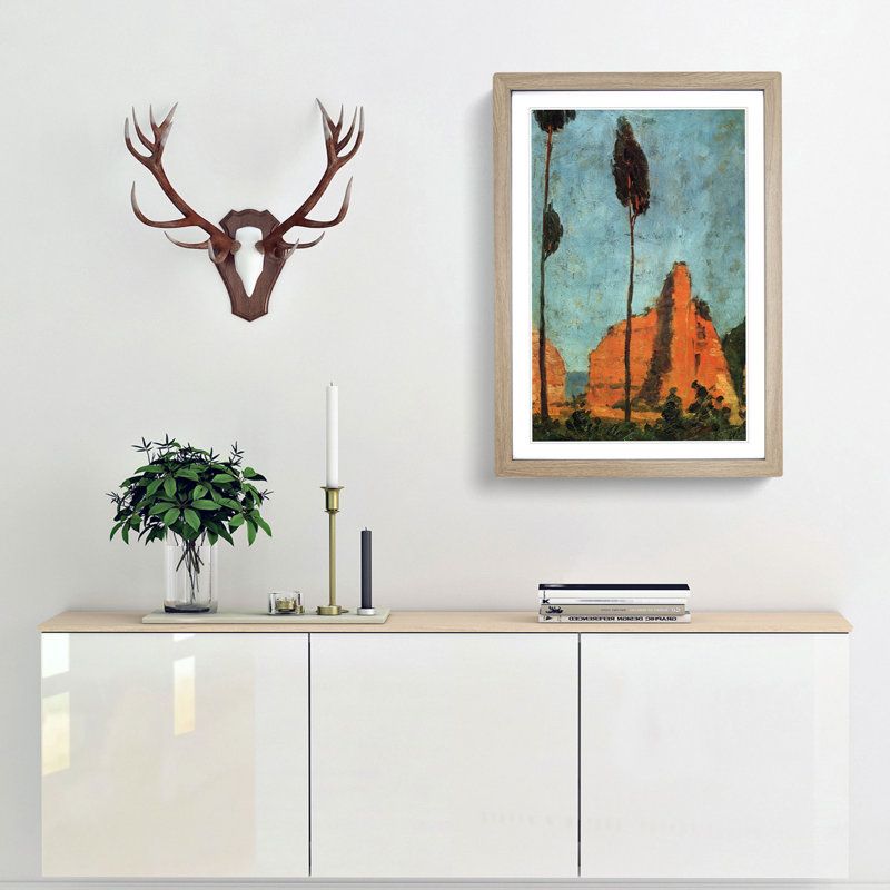 Remains in Rome by Fujishima Takeji - Picture Frame Painting Print, 36cm H x 27cm W x 2cm D, Oak Framed