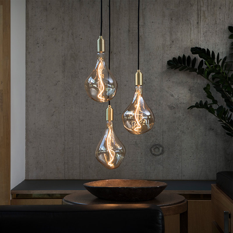 Brass and Aluminum Adjustable Single Pendant Light