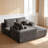 Boneless Corduroy L-Shape Modular Sectional Couch with Chaise - Soft Upholstered, Roomy Deep Seat, No Assembly Required, Timeless Stylish Furniture for Living Room Bedroom Apartment Home Office-218115380-218115379