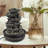 Castulo Handcrafted Indoor Outdoor Weather Resistant Table Top Fountain with Lights