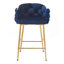 Ensemble de deux tabourets de comptoir modernes avec structure en fer, dossier et coussin moelleux, repose-pieds, idéal pour la cuisine, la chambre à coucher ou la salle à manger