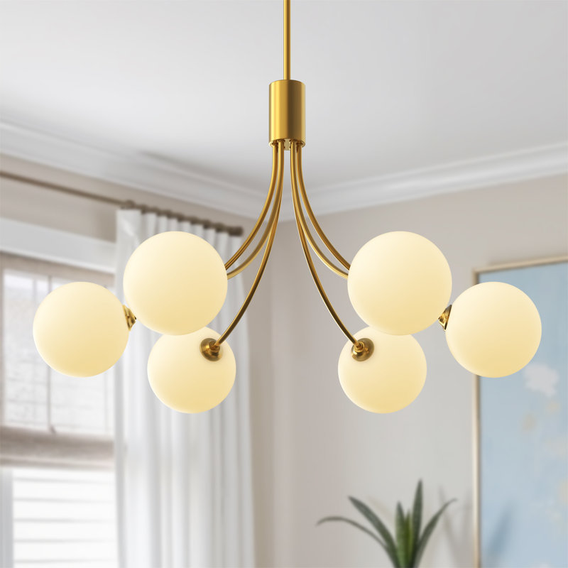 Lustre traditionnel à 6 lumières 31,5 po