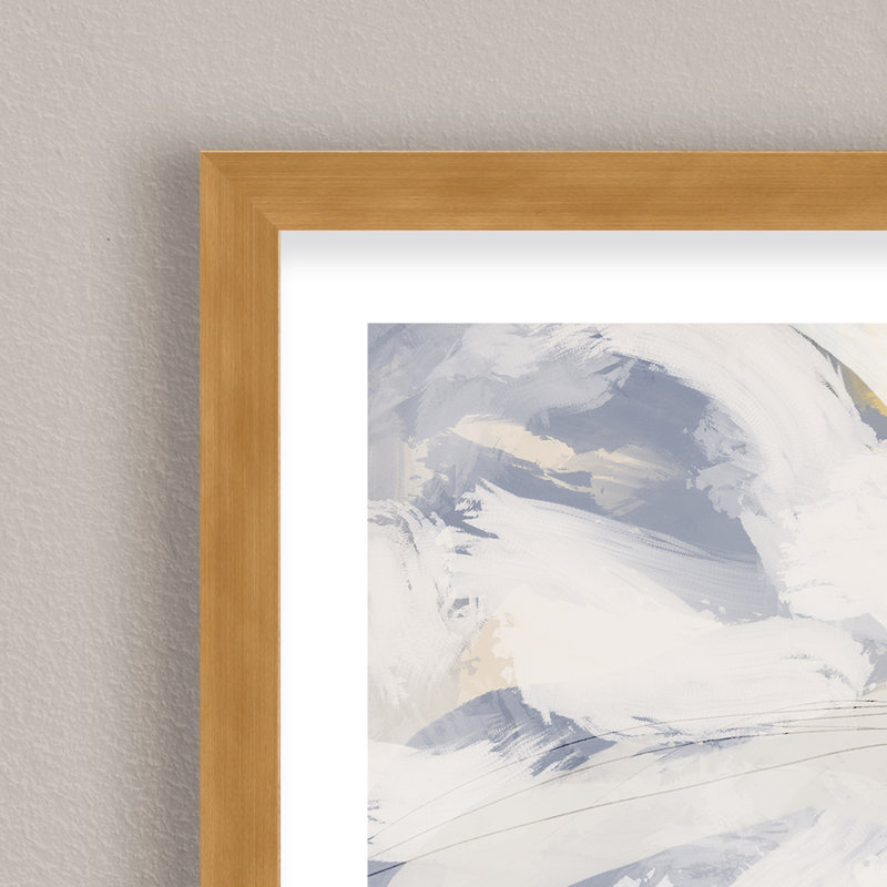 Nature Inspired Nomadic Blossom by Gypsea Village, 20" H x 16" W x 1.125" D, Framed Matted Print, Gold