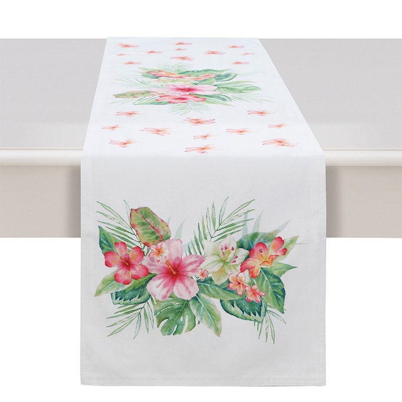 Chemin de table Tropical Island, 13 po x 72 po